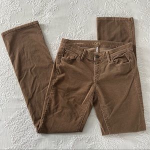 Ann Taylor Loft Tan Corduroy Boot Cut pants 27/4